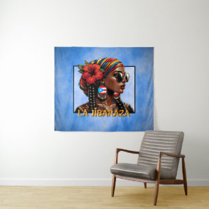 La Jíbaraza 9 – Puerto Rican Jíbara Art • Boricua Tapestry