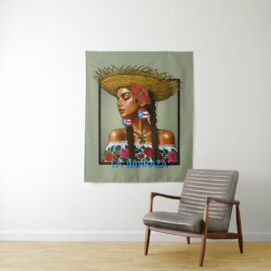 La Jíbaraza – Puerto Rican Jíbara Art • Boricua Tapestry