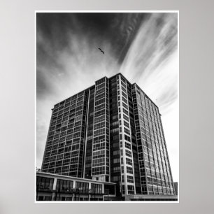 La Jolla Architecture Poster   Black & White Art