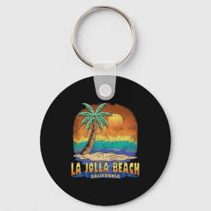 La Jolla Beach California Vintage Distressed Souve Key Ring
