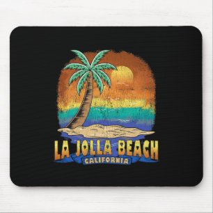 La Jolla Beach California Vintage Distressed Souve Mouse Mat