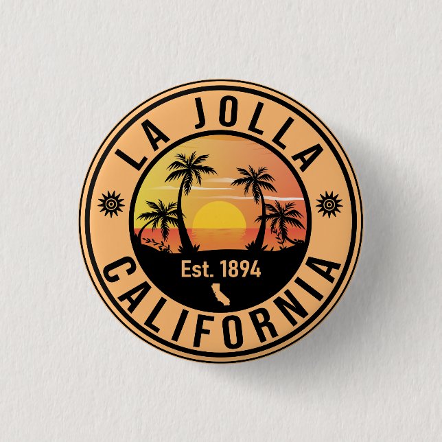 La Jolla Beach Cove - San Diego California 3 Cm Round Badge (Front)