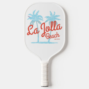 La Jolla Beach San Diego California Vintage Palms  Pickleball Paddle