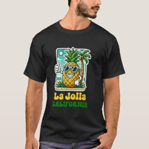 La Jolla California CA Cute Beach Pineapple Thumbs T-Shirt