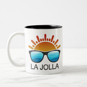 La Jolla California Sunglasses Two-Tone Coffee Mug