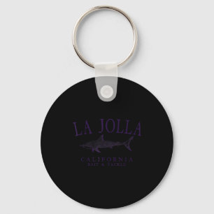 La jolla california vintage plum art fishing  key ring
