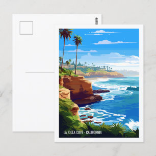 La Jolla Cove California vintage travel place Postcard