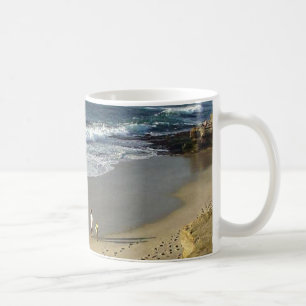 La Jolla Cove Ocean Beach Sand Waves Coffee Mug