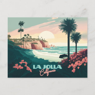 La Jolla Cove San Diego California Retro Postcard