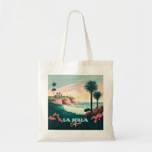 La Jolla Cove San Diego California Retro Tote Bag