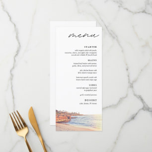 La Jolla Cove Wedding Dinner Menu