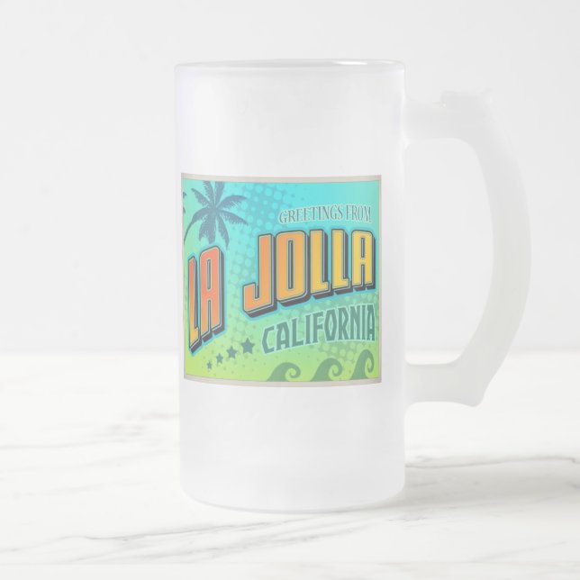 LA JOLLA FROSTED GLASS BEER MUG (Right)