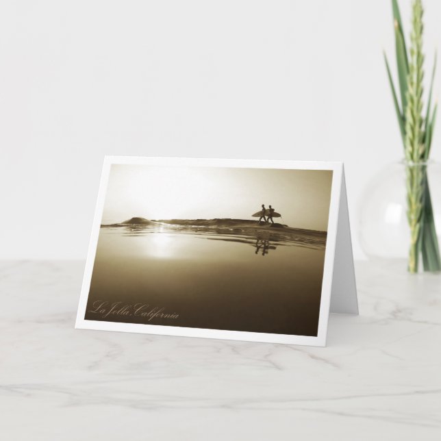 La Jolla Hospitals Beach Surfers Reflection Card (Front)