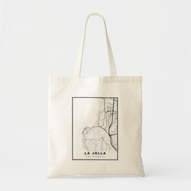 La Jolla Map Tote Bag (Front)