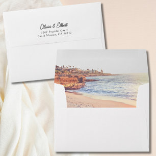 La Jolla San Diego Beach Photo Return Address Envelope