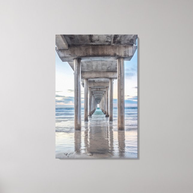 La Jolla, Scripps Pier Canvas Print (Front)