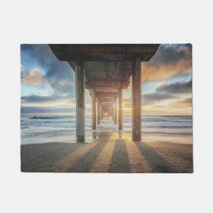 La Jolla, Scripps'S Pier At Sunset San Diego Doormat