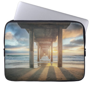 La Jolla, Scripps'S Pier At Sunset   San Diego Laptop Sleeve