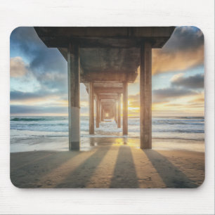 La Jolla, Scripps'S Pier At Sunset   San Diego Mouse Mat