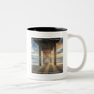 La Jolla, Scripps'S Pier At Sunset   San Diego Two-Tone Coffee Mug