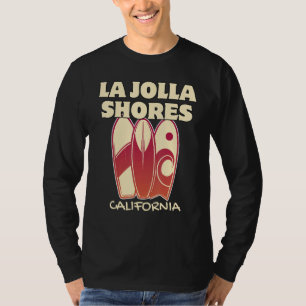 LA JOLLA SHORES CALIFORNIA Surfing Vintage Surfboa T-Shirt