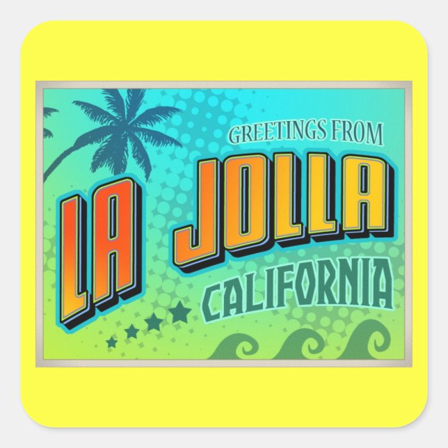 LA JOLLA SQUARE STICKER (Front)