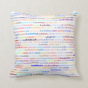 La Jolla Text Design II Throw Pillow