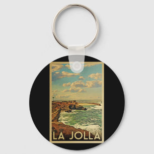La Jolla Vintage Travel - California Coast Key Ring