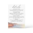 La Jolla Wedding Details Enclosure Card