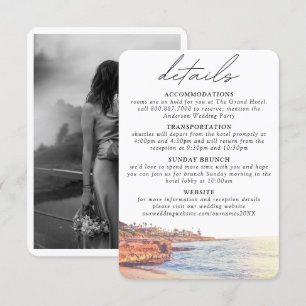 La Jolla Wedding Details Enclosure Card