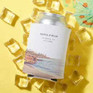 La Jolla Wedding Favour Custom  Can Cooler