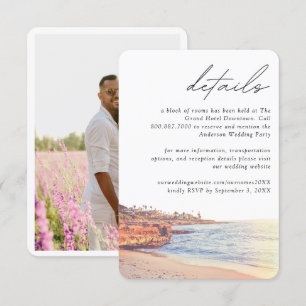La Jolla Wedding Hotel Room Block Details Enclosure Card