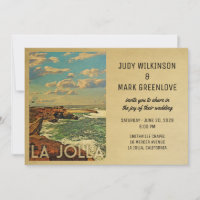La Jolla Wedding Invitation Vintage Mid-Century