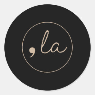 La Kamala Harris For President 2024 Election Coma Classic Round Sticker