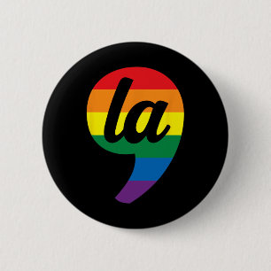 La Kamala Harris Pride Rainbow 6 Cm Round Badge