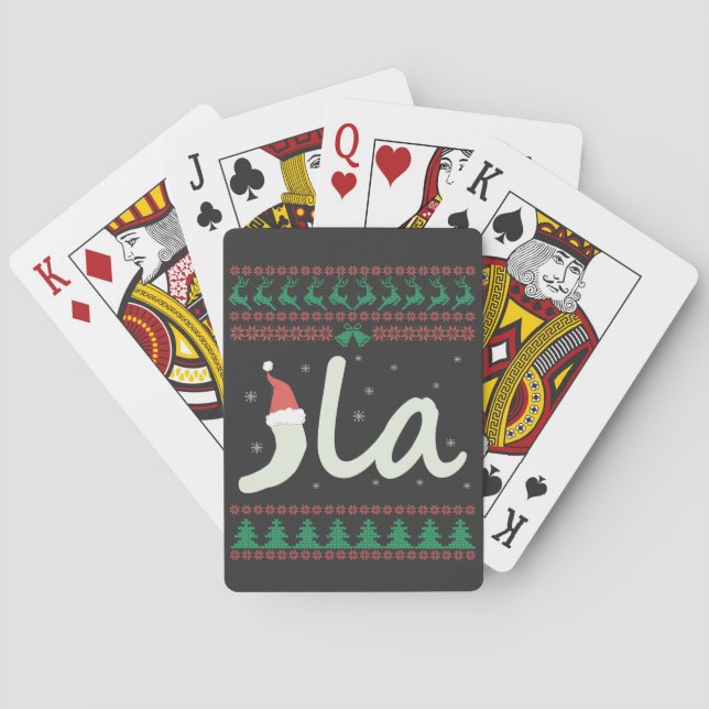 La Kamala Harris Ugly Christmas Sweater Election Playing Cards (Back)