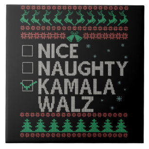 La Kamala Harris Ugly Christmas Sweater Election Tile