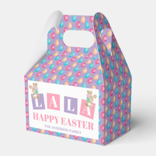 La La Easter Bunny Egg Hunt Party Favor Boxes