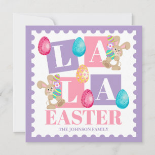 La La Easter Bunny Holiday Card