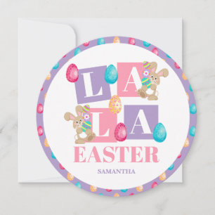 La La Easter Bunny Photo Holiday Card