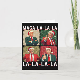 La La La Donald Trump Potus 47 Ugly Christmas 3 Card