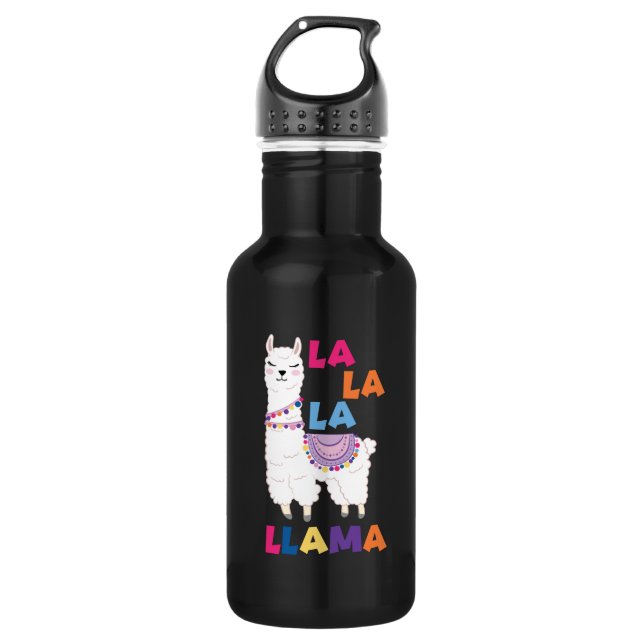 La La La Llama - Funny Singing Llama 532 Ml Water Bottle (Front)