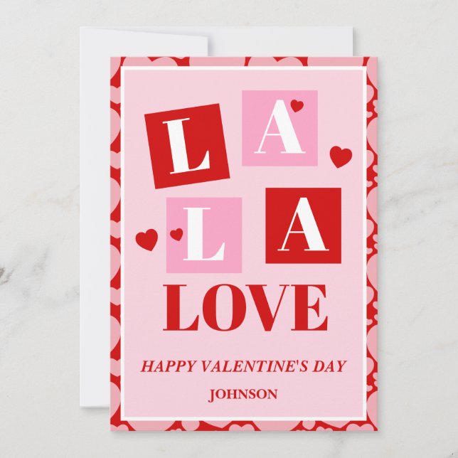 La La Love Couple Valentine’s Day Card (Front)