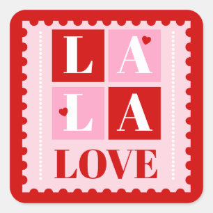 La La Love Valentine’s Day  Square Sticker