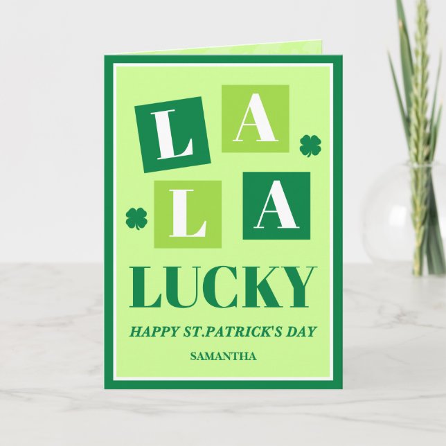La La Lucky St. Patrick’s Day Card (Front)