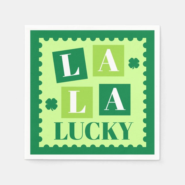 La La Lucky St. Patrick’s Day Napkin (Front)