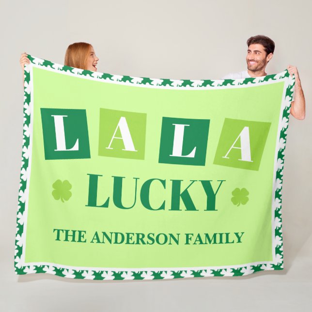 La La Lucky St. Patrick’s Day Personalized Blanket (In Situ)