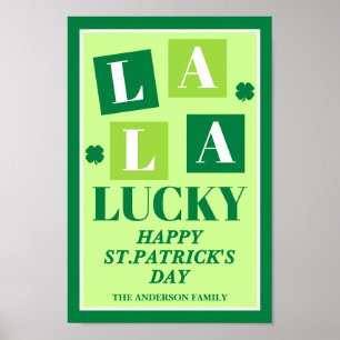La La Lucky St. Patrick’s Day Wall Art Print