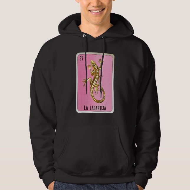 La Lagartija Mexican Slang Lottery Bingo Cards Hoodie (Front)
