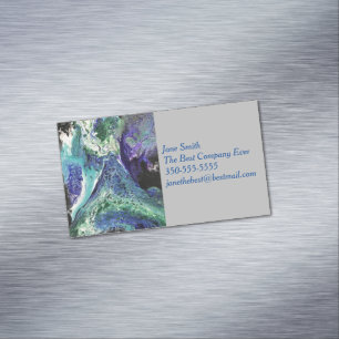 La Laguna #1 painting in blue, teal  Business Card